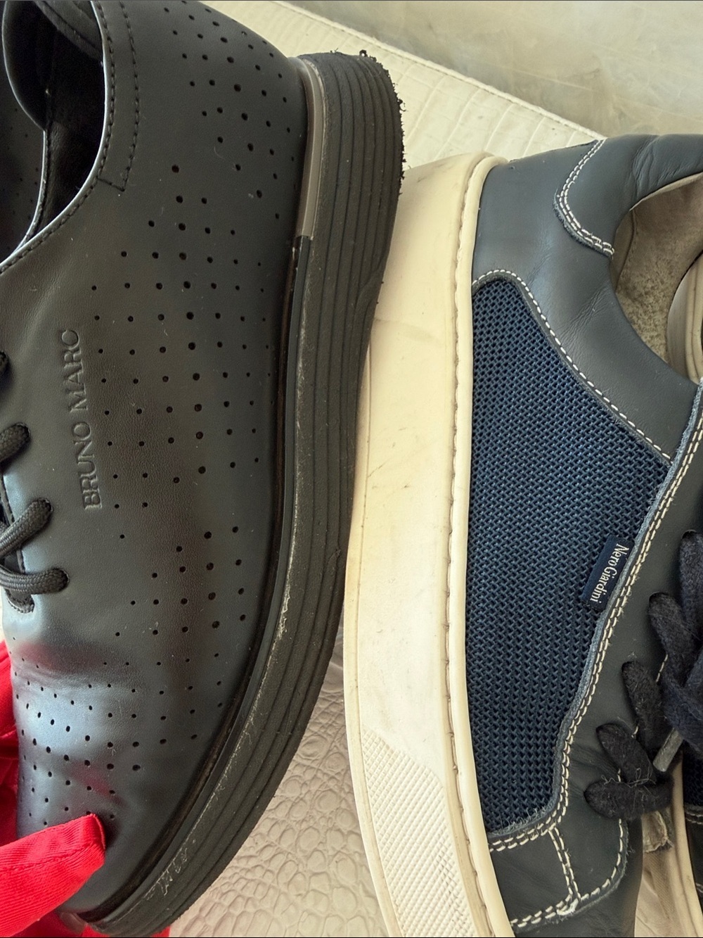 Boys Bruno Marc Two Pairs of Dress shoes/Sneakers - Black ,Navy Sizes 36-37,5 - Picture 16 of 17